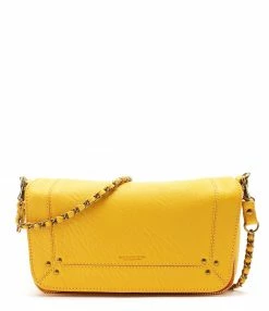 JEROME DREYFUSS Sac Bobi S Cuir Bubble Jaune Tournesol