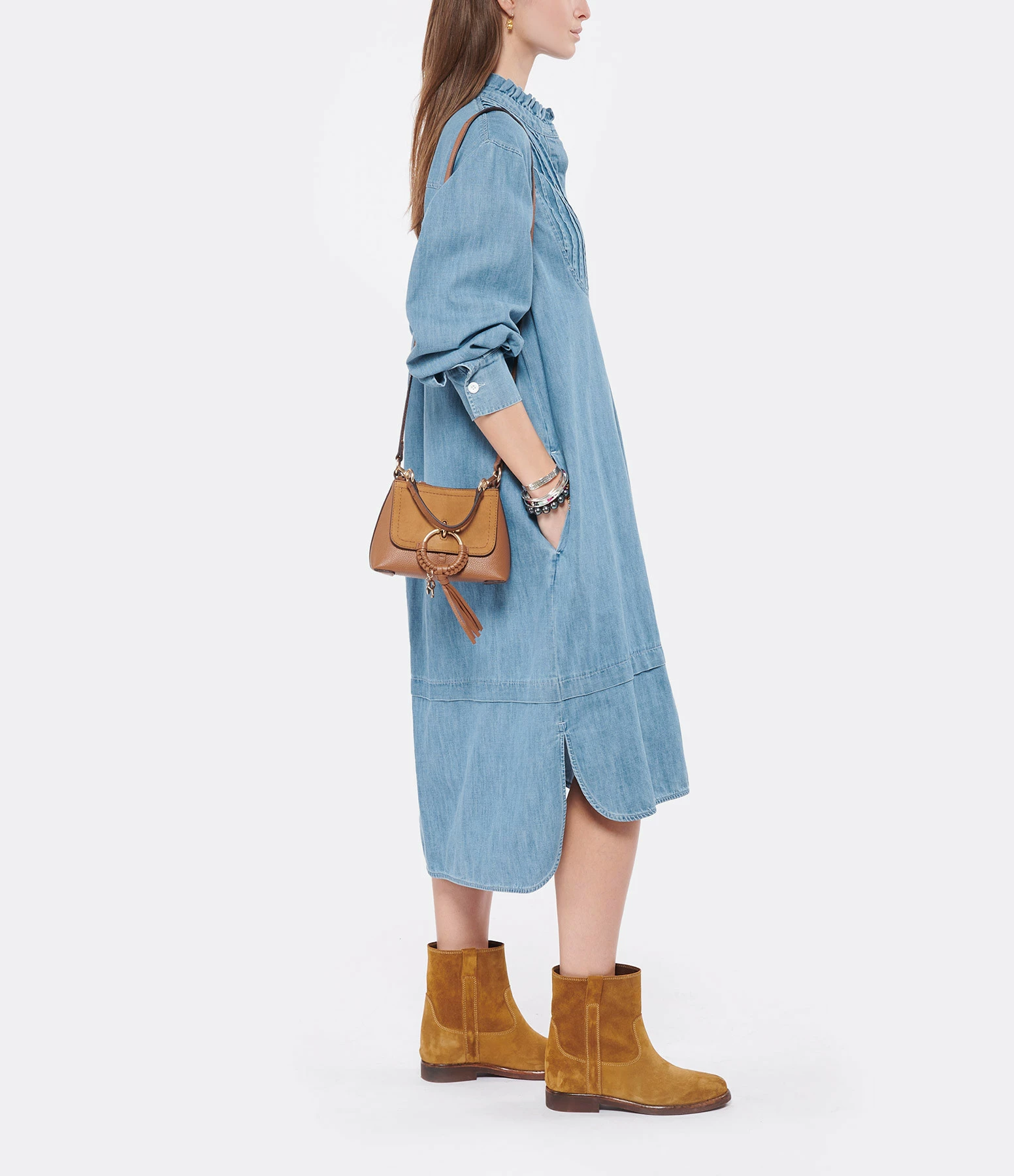 SEE BY CHLOE Sac Joan Mini Double Cuir Caramel 8 SEE BY CHLOE Sac Joan Mini Double Cuir Caramel â Image 6