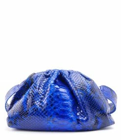 SISTA PARIS Sac Big Uniq Cuir Souple Python Bleu