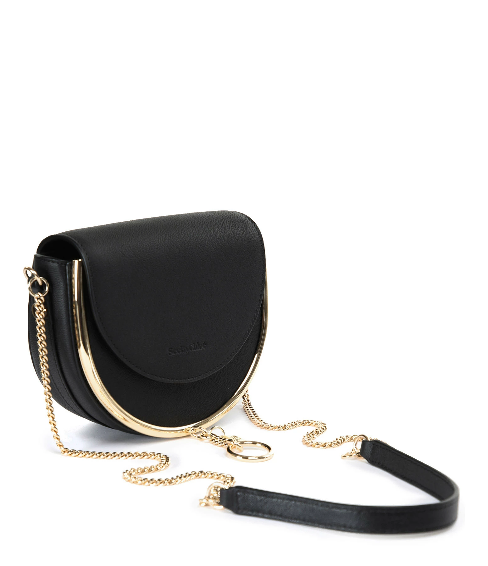 SEE BY CHLOE Sac Mara Cuir Lisse Noir 4 SEE BY CHLOE Sac Mara Cuir Lisse Noir – Image 2