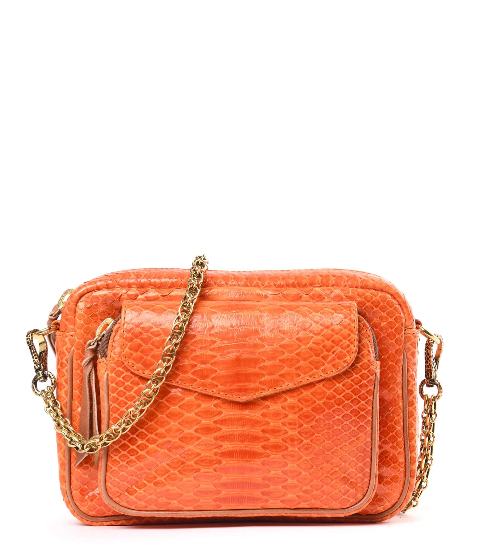 CLARIS VIROT Sac Charly Python Orange 3 CLARIS VIROT Sac Charly Python Orange