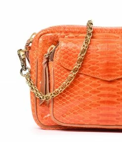 CLARIS VIROT Sac Charly Python Orange 11 CLARIS VIROT Sac Charly Python Orange -jerome dreyfuss shop unnamed file 1969