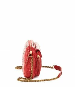 CLARIS VIROT Sac Big Charly Python Rouge -jerome dreyfuss shop unnamed file 1985