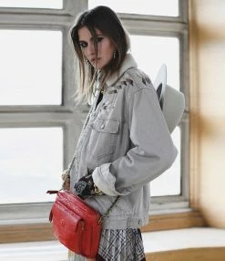 CLARIS VIROT Sac Big Charly Python Rouge -jerome dreyfuss shop unnamed file 1989