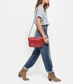 CLARIS VIROT Sac Big Charly Python Rouge -jerome dreyfuss shop unnamed file 1990