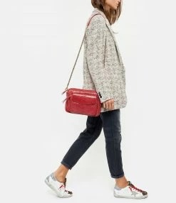 CLARIS VIROT Sac Big Charly Python Rouge -jerome dreyfuss shop unnamed file 1991