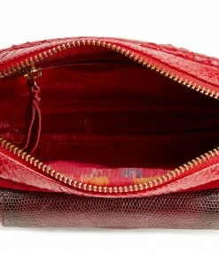 CLARIS VIROT Sac Charly Bandoulière Python Rouge -jerome dreyfuss shop unnamed file 2006