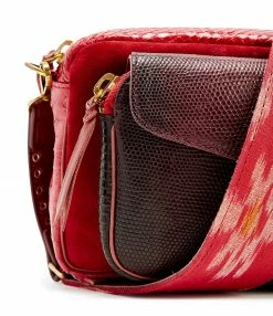 CLARIS VIROT Sac Charly Bandoulière Python Rouge -jerome dreyfuss shop unnamed file 2007