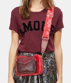 CLARIS VIROT Sac Charly Bandoulière Python Rouge -jerome dreyfuss shop unnamed file 2008