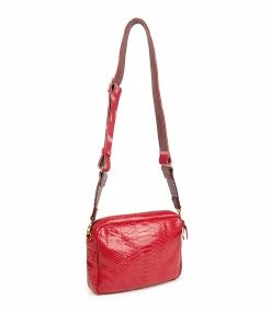 CLARIS VIROT Sac Big Charly Bandoulière Python Rouge -jerome dreyfuss shop unnamed file 2011