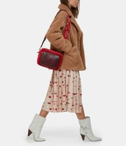 CLARIS VIROT Sac Big Charly Bandoulière Python Rouge -jerome dreyfuss shop unnamed file 2015