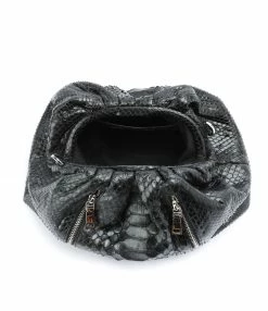 SISTA PARIS Sac Big Uniq Cuir Souple Python Zip Noir -jerome dreyfuss shop unnamed file 2040