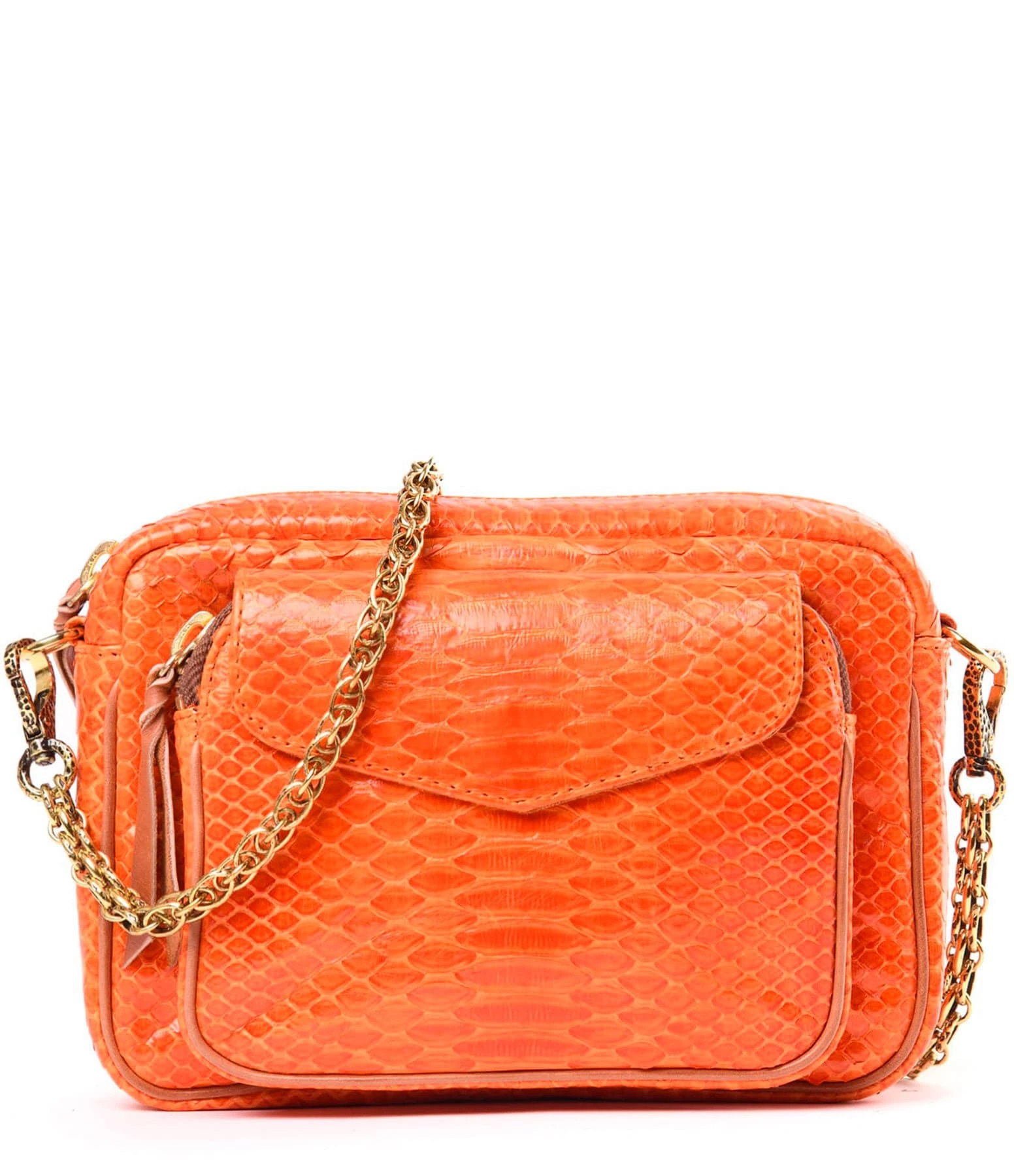CLARIS VIROT Sac Big Charly Python Orange 3 CLARIS VIROT Sac Big Charly Python Orange