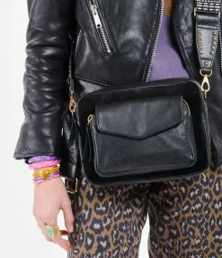 CLARIS VIROT Sac Big Charly Cuir Grainé Suédé Noir Doré 12 CLARIS VIROT Sac Big Charly Cuir Grainé Suédé Noir Doré -jerome dreyfuss shop unnamed file 2093