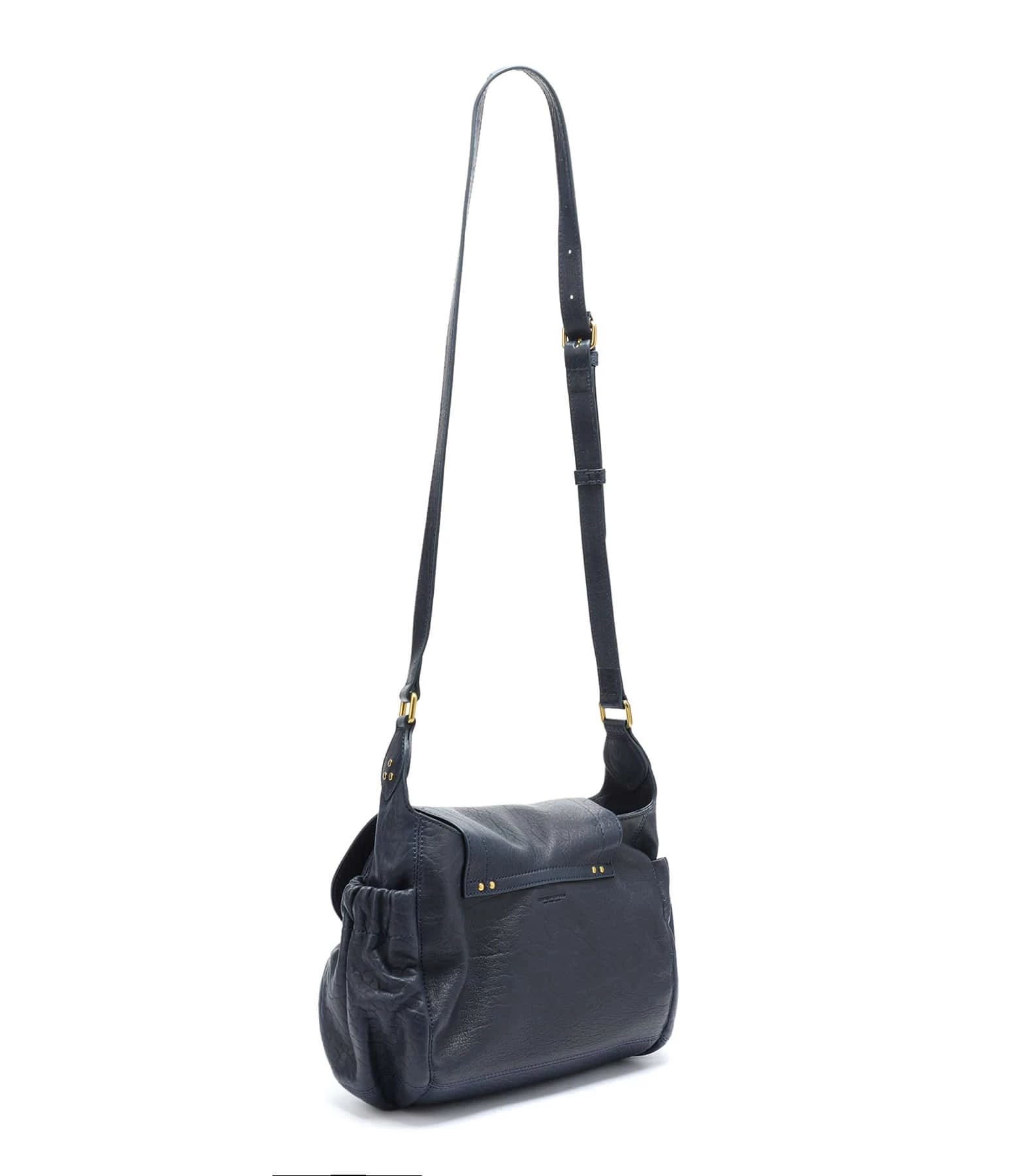 JEROME DREYFUSS Sac Helmut S Cuir Bubble Saphir 4 JEROME DREYFUSS Sac Helmut S Cuir Bubble Saphir – Image 2