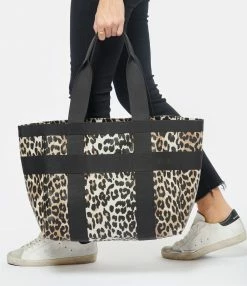 GANNI Cabas Coton Recyclé Léopard -jerome dreyfuss shop unnamed file 215