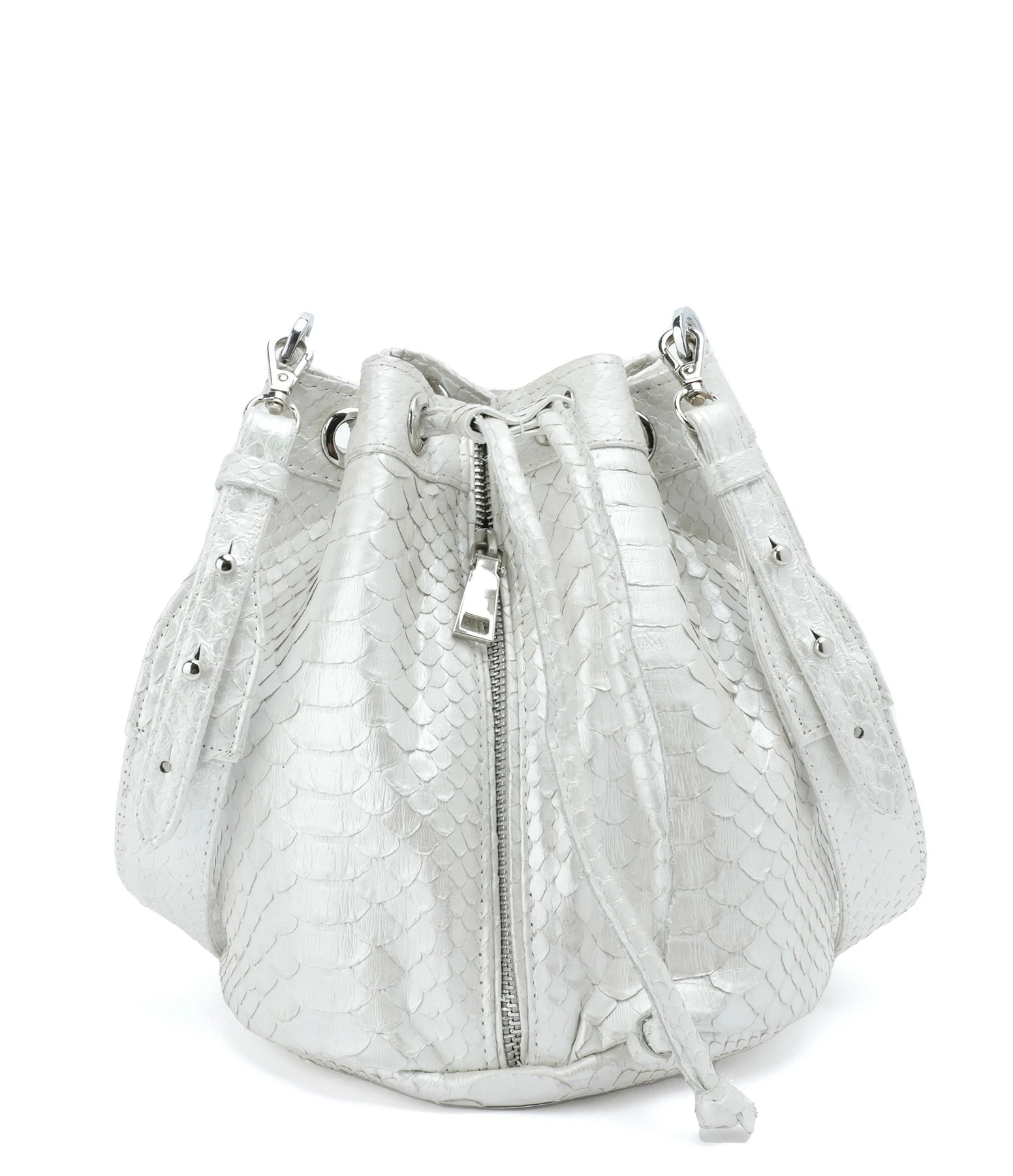 SISTA PARIS Sac Amber Python Argenté Zèbre 3 SISTA PARIS Sac Amber Python Argenté Zèbre