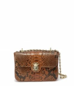CLARIS VIROT Sac Ava Mini Python Moka