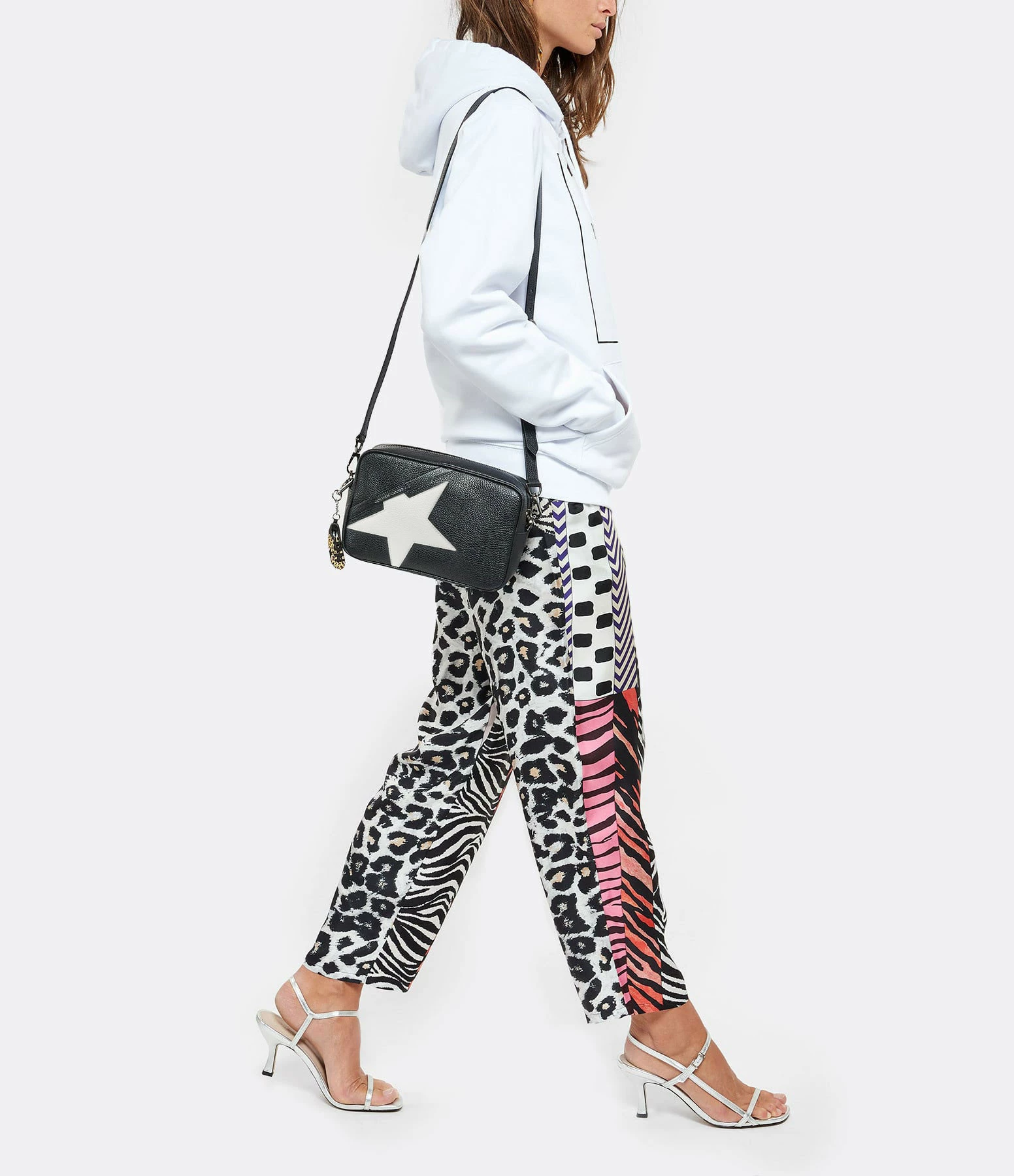 GOLDEN GOOSE Sac Star Cuir Noir Blanc 8 GOLDEN GOOSE Sac Star Cuir Noir Blanc â Image 6