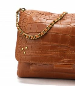 JEROME DREYFUSS Sac Lulu L Cuir Croco Whisky -jerome dreyfuss shop unnamed file 2220
