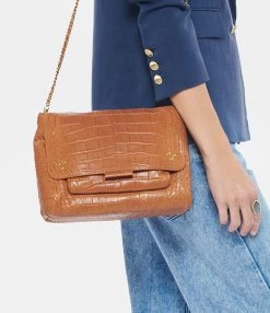 JEROME DREYFUSS Sac Lulu L Cuir Croco Whisky -jerome dreyfuss shop unnamed file 2221