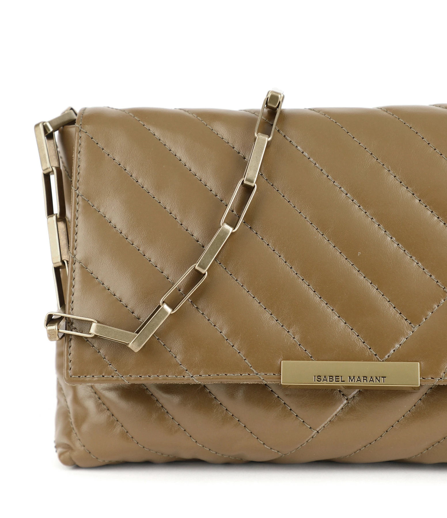 ISABEL MARANT Sac Merine Bandoulière Cuir Kaki 6 ISABEL MARANT Sac Merine Bandoulière Cuir Kaki – Image 4