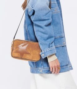 GOLDEN GOOSE Sac Star Cuir Suédé Tabac -jerome dreyfuss shop unnamed file 2258