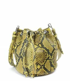 SISTA PARIS Sac Amber Python Jaune Phoenix Noir