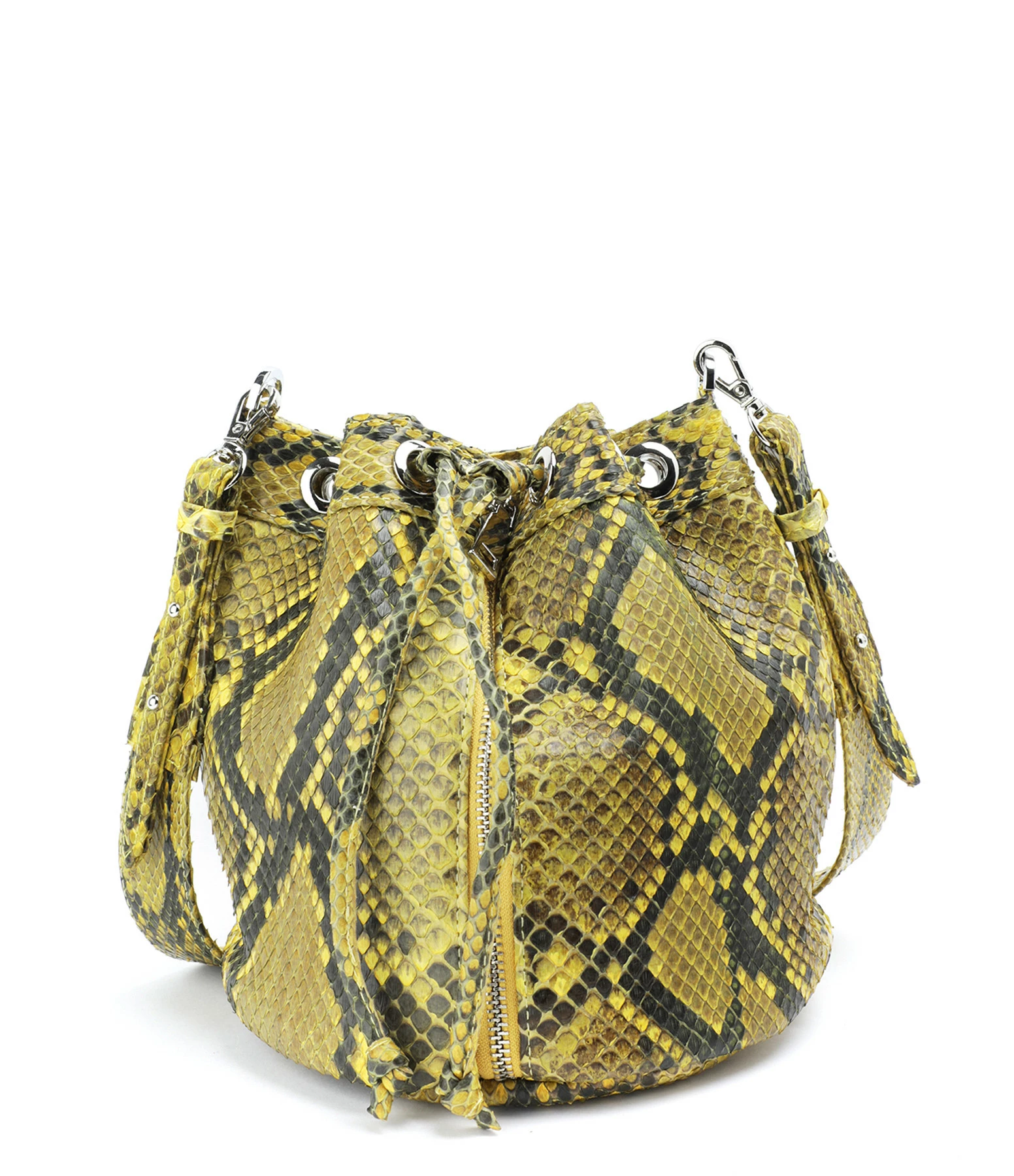 SISTA PARIS Sac Amber Python Jaune Phoenix Noir 3 SISTA PARIS Sac Amber Python Jaune Phoenix Noir