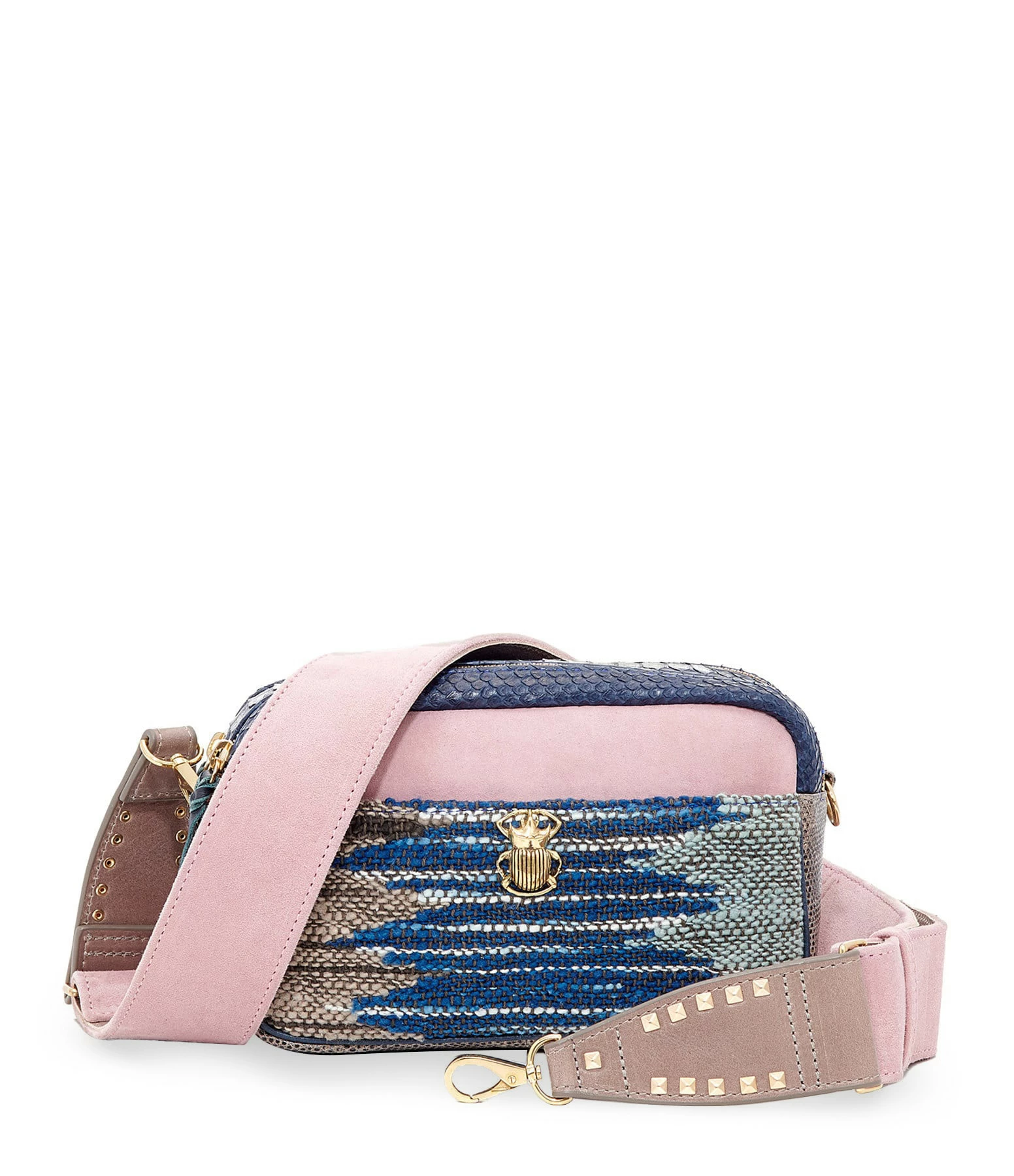 CLARIS VIROT Sac Lily Cuir Rose Indigo Tricolore 3 CLARIS VIROT Sac Lily Cuir Rose Indigo Tricolore