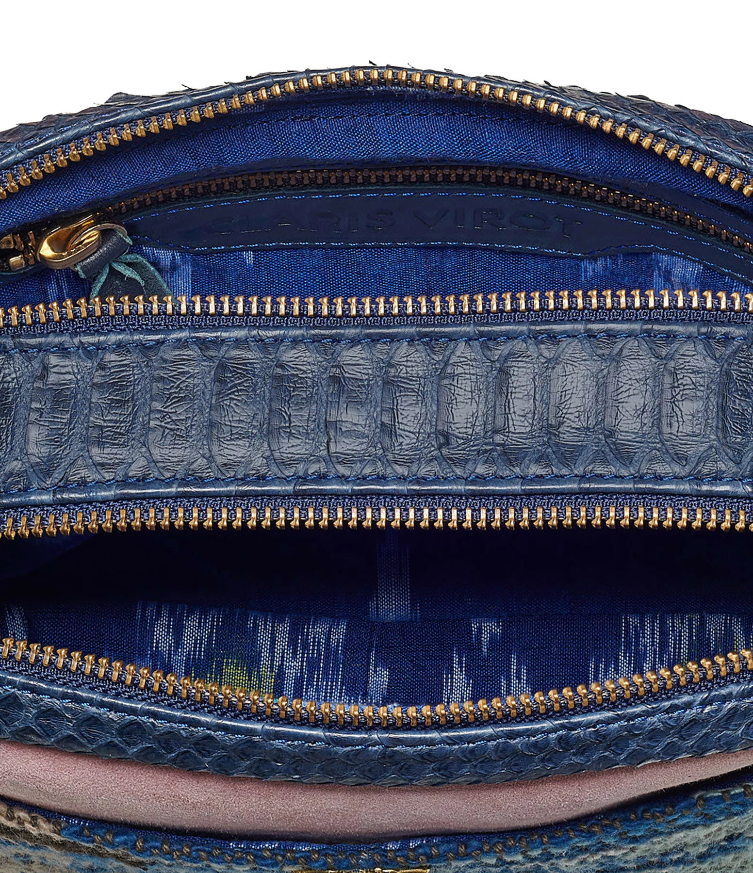 CLARIS VIROT Sac Lily Cuir Rose Indigo Tricolore 4 CLARIS VIROT Sac Lily Cuir Rose Indigo Tricolore – Image 2