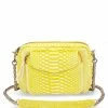 CLARIS VIROT Sac Charly Python Jaune Fluo -jerome dreyfuss shop unnamed file 2276