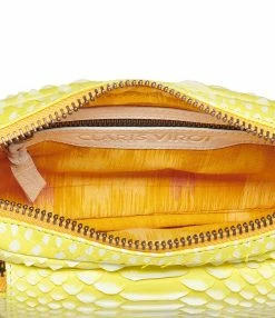 CLARIS VIROT Sac Charly Python Jaune Fluo -jerome dreyfuss shop unnamed file 2277