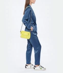 CLARIS VIROT Sac Charly Python Jaune Fluo -jerome dreyfuss shop unnamed file 2279