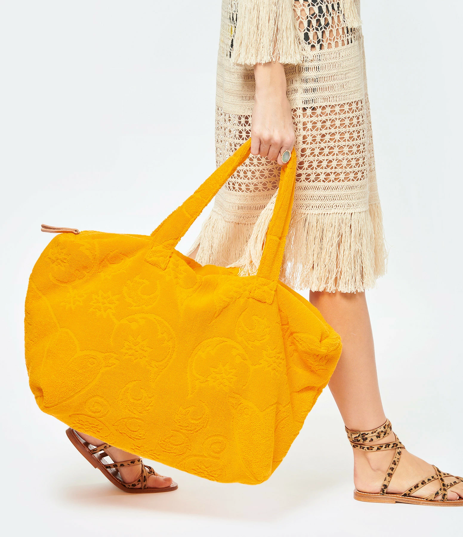 LALLA Sac De Plage Socco Éponge Curry 7 LALLA Sac De Plage Socco Éponge Curry – Image 5