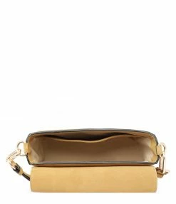 VANESSA BRUNO Sac Iris PM Cuir Suédé Miel -jerome dreyfuss shop unnamed file 2288