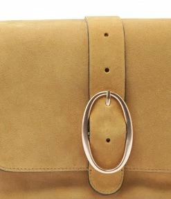 VANESSA BRUNO Sac Iris PM Cuir Suédé Miel -jerome dreyfuss shop unnamed file 2289