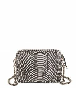 CLARIS VIROT Sac Big Charly Python, Suédé Noir Blanc -jerome dreyfuss shop unnamed file 2294