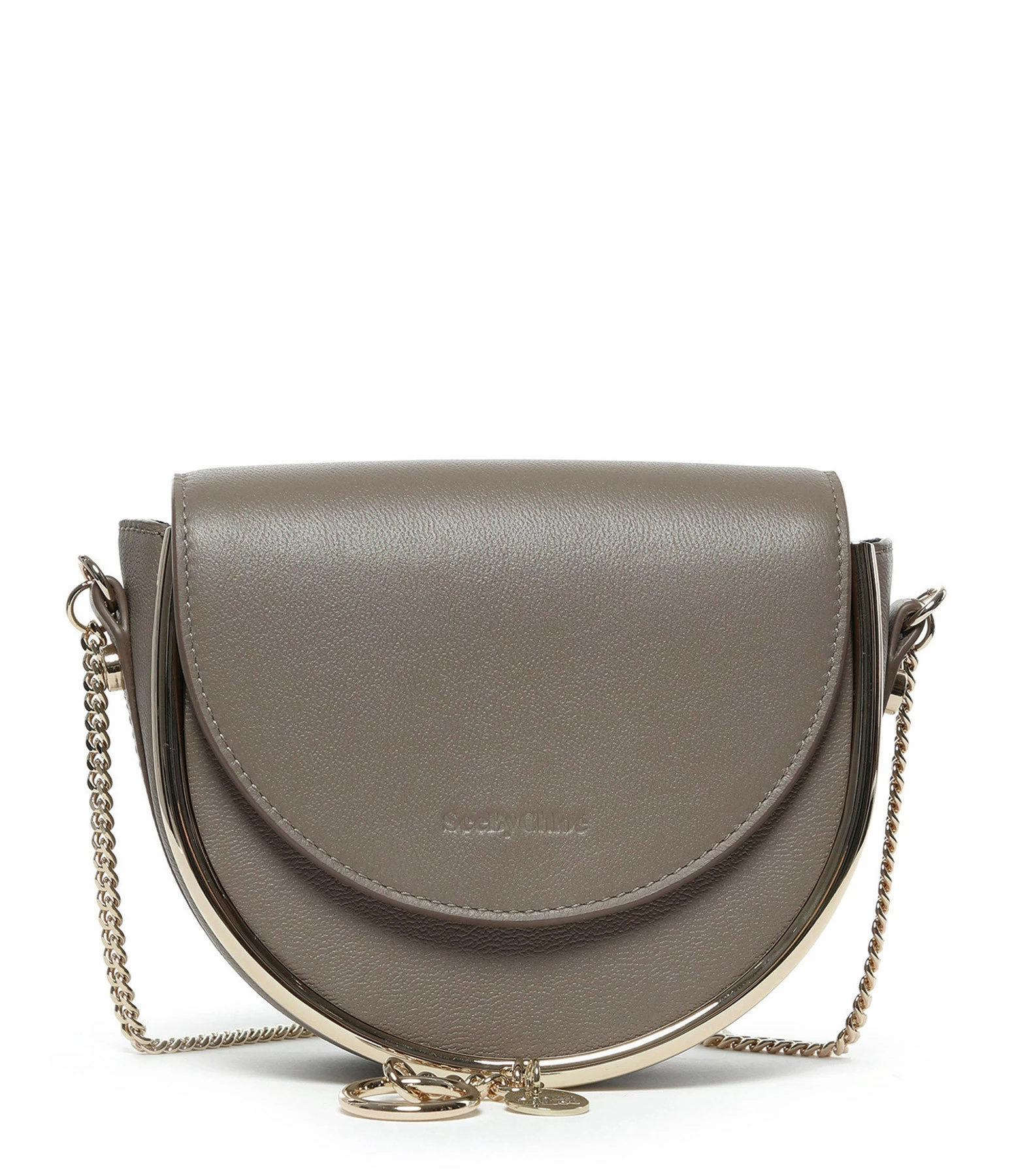 SEE BY CHLOE Sac Mara Cuir Lisse Motty Grey 3 SEE BY CHLOE Sac Mara Cuir Lisse Motty Grey