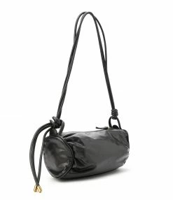 ISABEL MARANT Sac Shelby Cuir Froissé Noir Doré -jerome dreyfuss shop unnamed file 2318