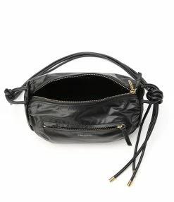 ISABEL MARANT Sac Shelby Cuir Froissé Noir Doré -jerome dreyfuss shop unnamed file 2319