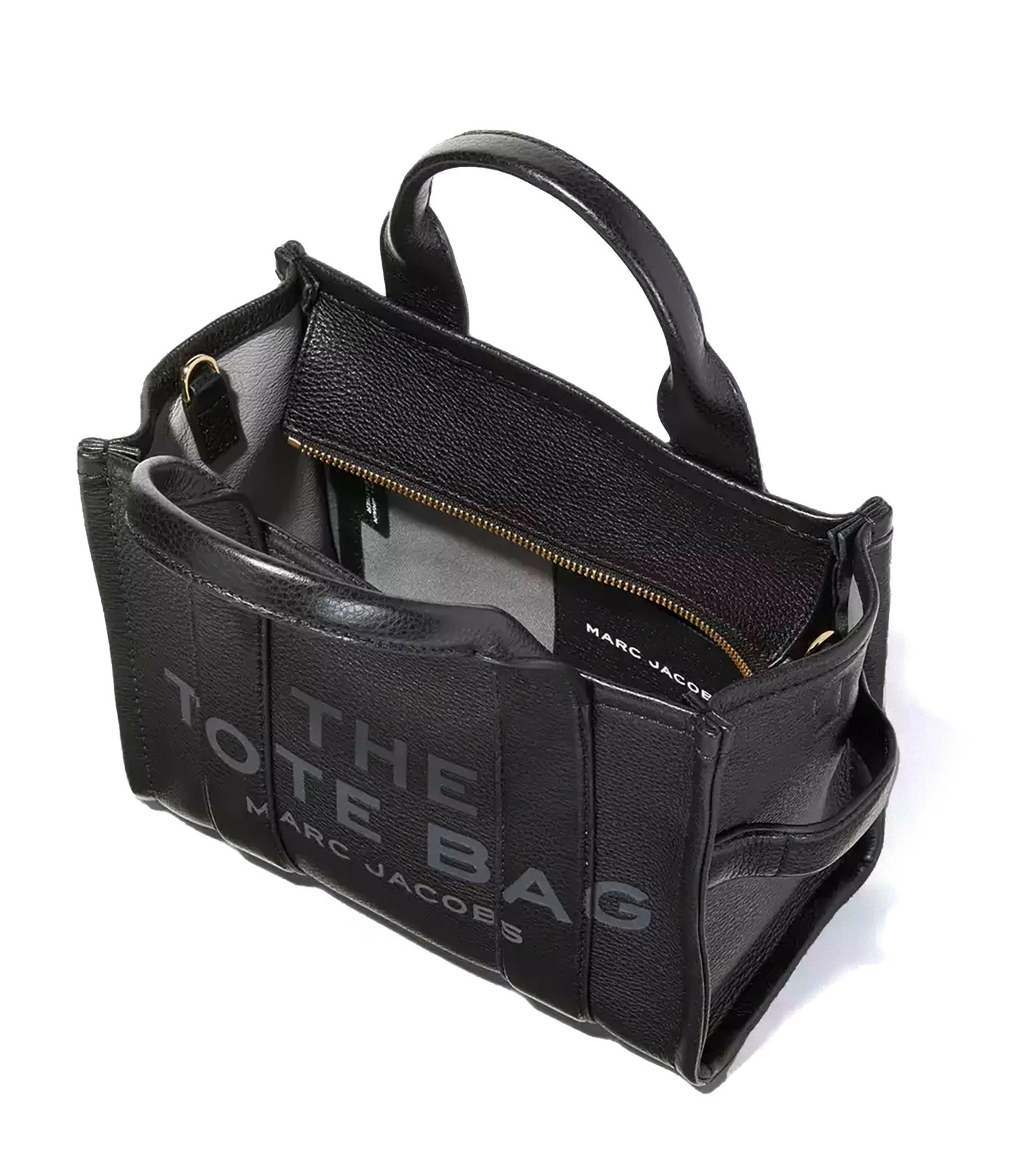 MARC JACOBS Sac The Mini Tote Cuir Noir 5 MARC JACOBS Sac The Mini Tote Cuir Noir – Image 3