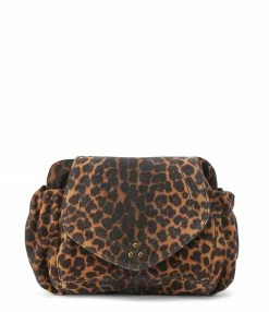 JEROME DREYFUSS Sac Helmut S Cuir Suédé Léopard