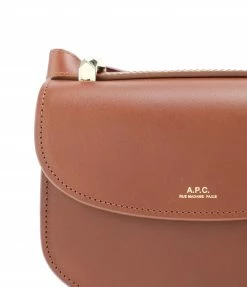 A.P.C. Sac Genève Mini Cuir Lisse Noisette -jerome dreyfuss shop unnamed file 2357