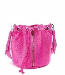 SISTA PARIS Sac Amber Python Rose Électrique