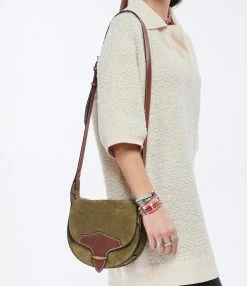ISABEL MARANT Sac Botsy Cuir Suédé Kaki -jerome dreyfuss shop unnamed file 2415