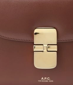A.P.C. Sac Grace Small Cuir Lisse Noisette -jerome dreyfuss shop unnamed file 2420