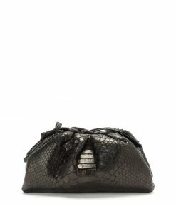 SISTA PARIS Sac Baby Uniq Cuir Souple Python Noir