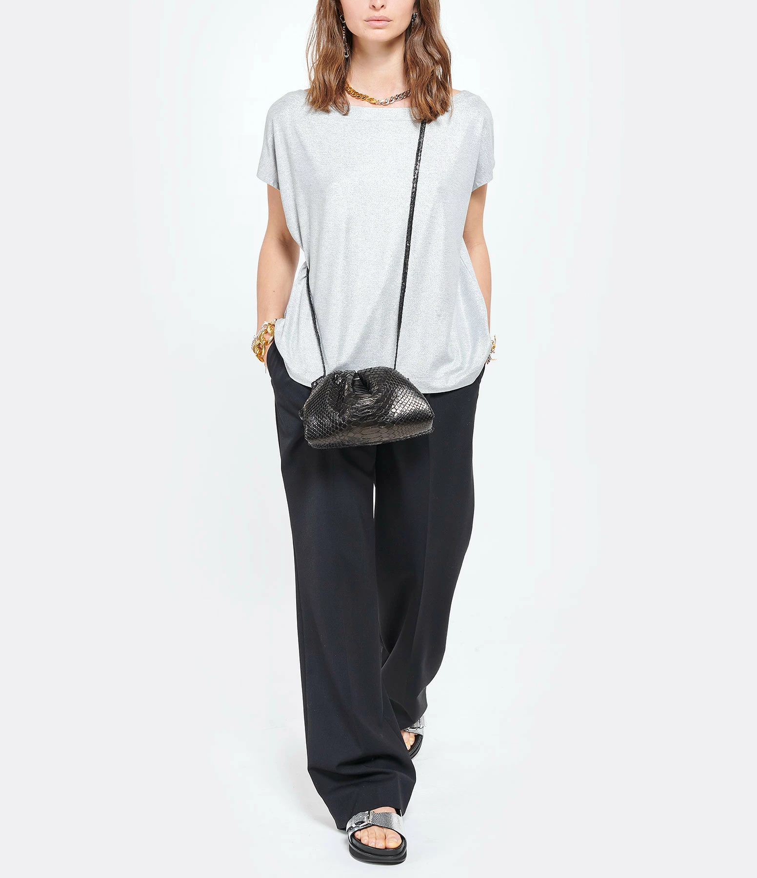 SISTA PARIS Sac Baby Uniq Cuir Souple Python Noir 8 SISTA PARIS Sac Baby Uniq Cuir Souple Python Noir – Image 6