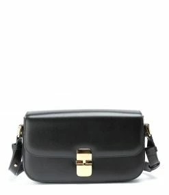 A.P.C. Sac Grace Baguette Cuir Lisse Noir